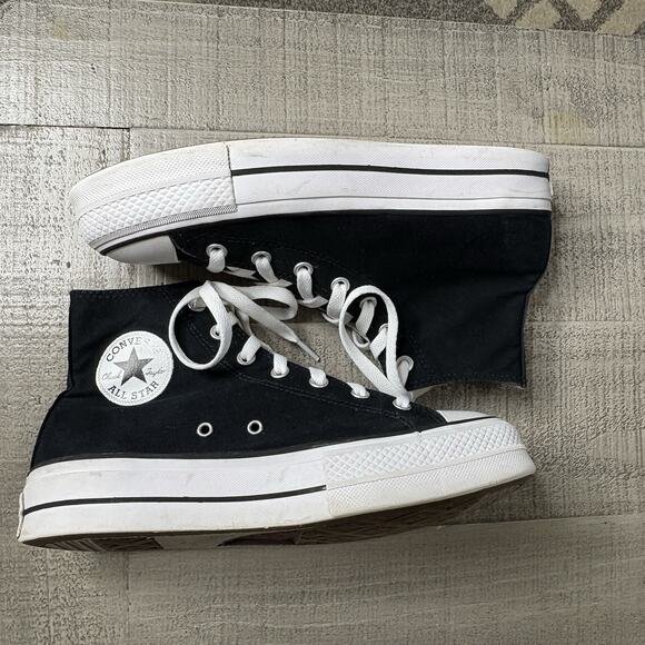 Converse Chuck Taylor Women’s High All Star Lift Platform Sneakers Black Size 10 - Picture 6 of 10